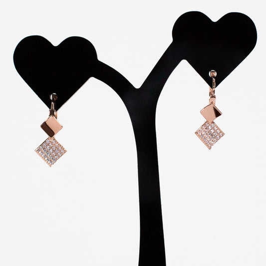 Rosegold-toned Glimmering Mirage Earrings