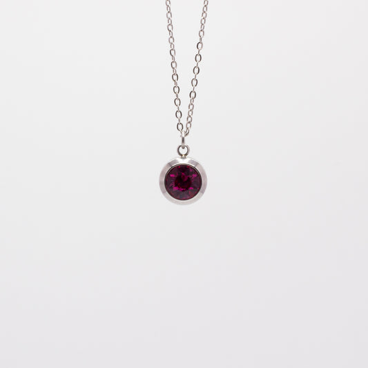 Shining Purple Pendant Necklace