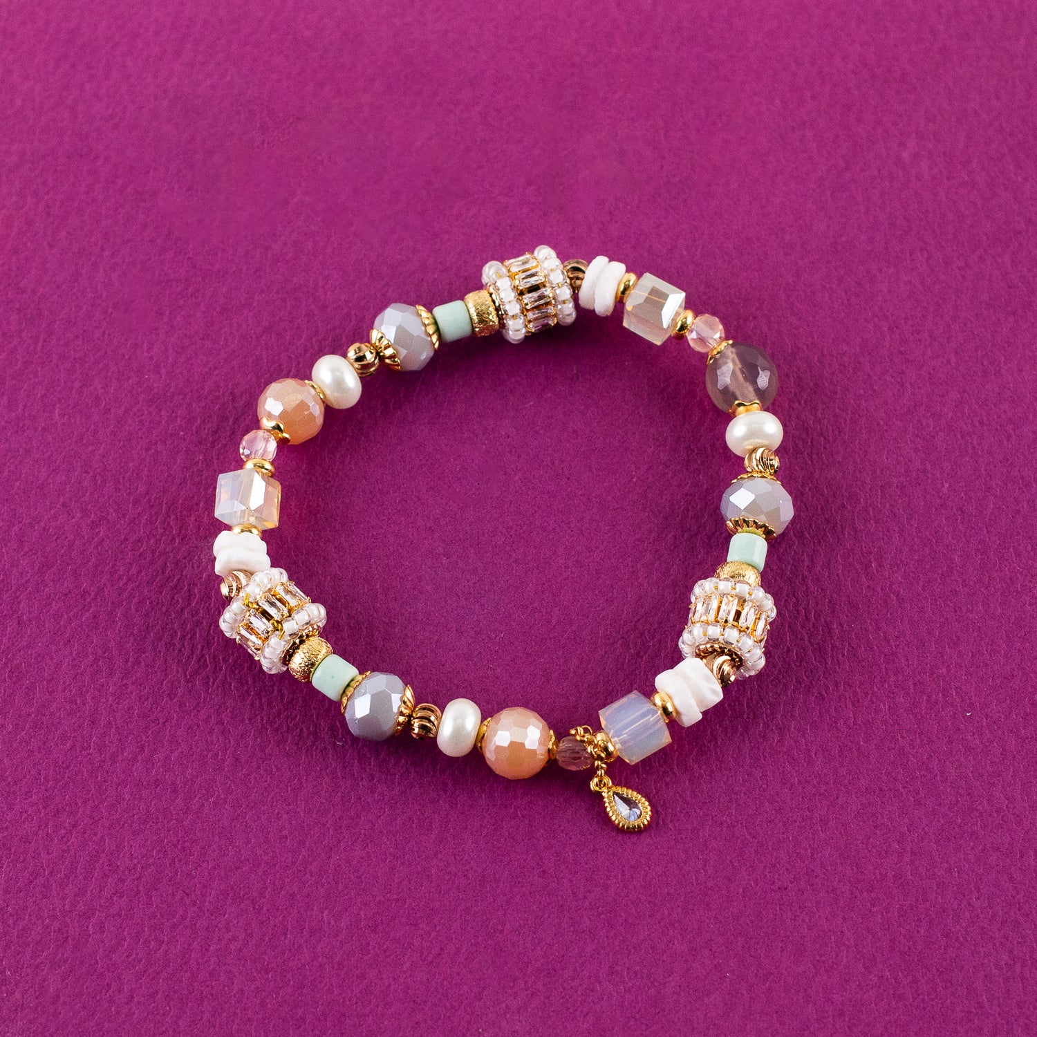 Beach Sunrise Beaded Bracelet