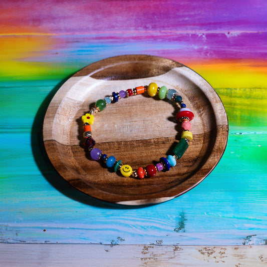 Rainbow Joy Beaded Bracelet