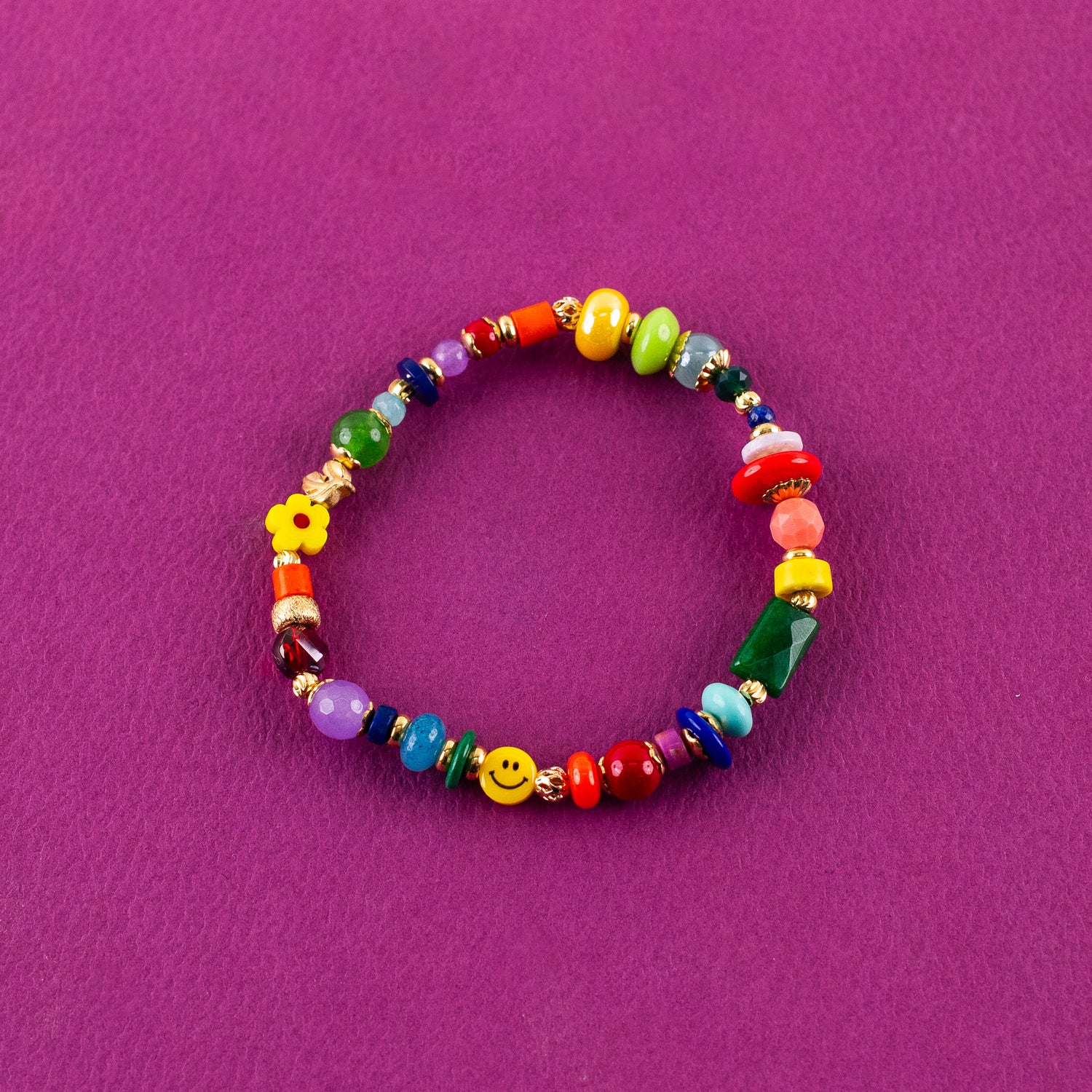 Rainbow Joy Beaded Bracelet