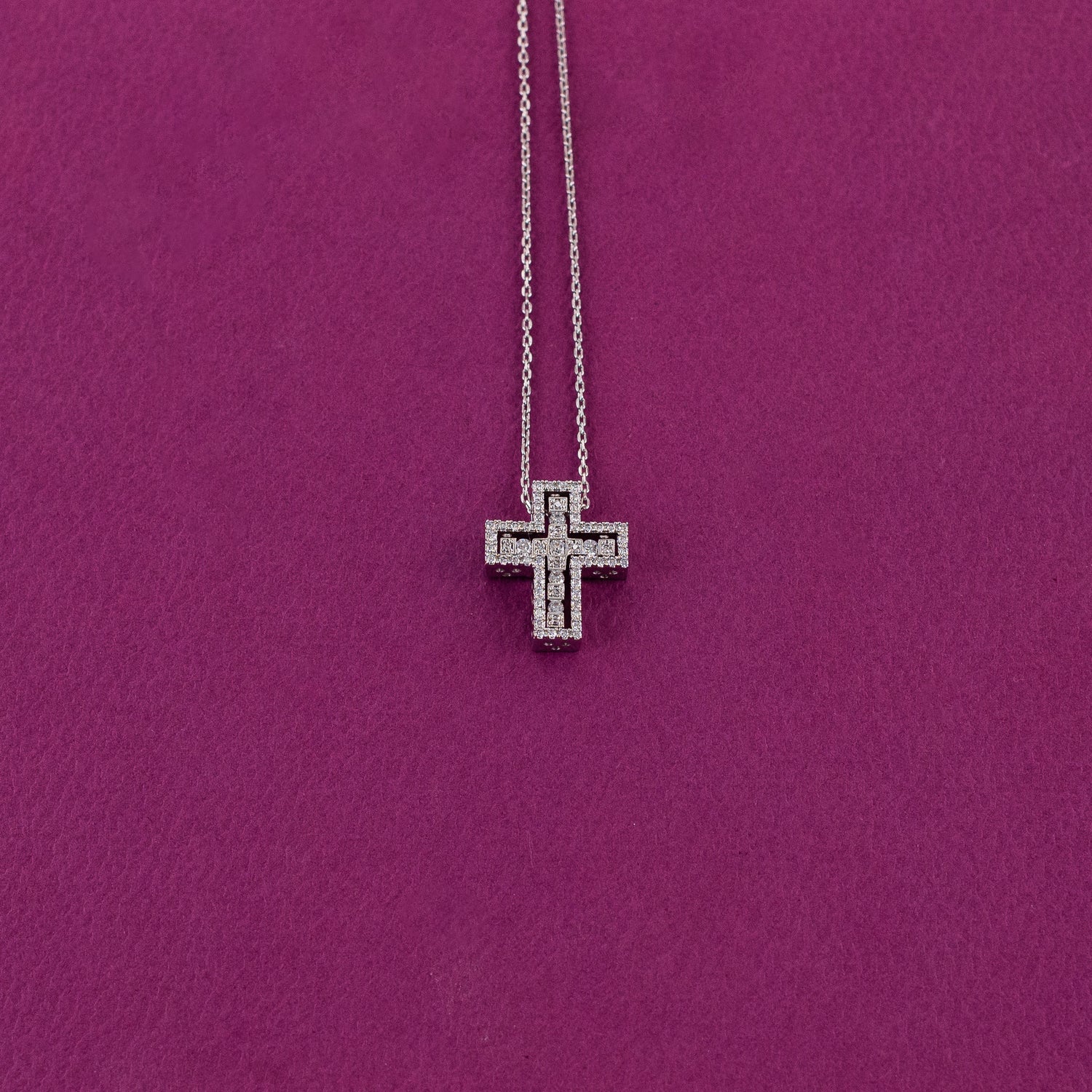 Double Cross Necklace