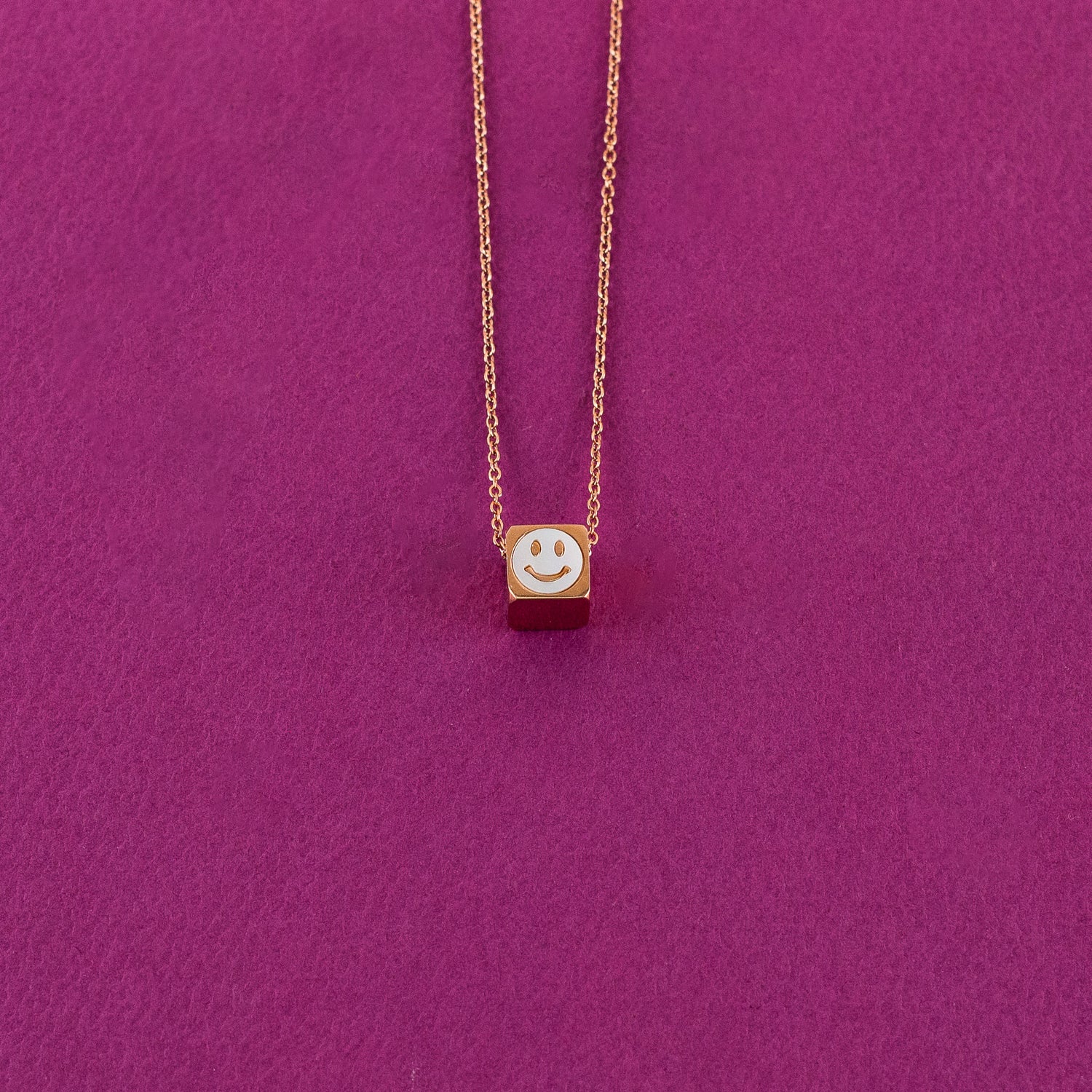 Rosey Smiley Face Necklace