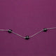 Silver 925 - Black Flower Chain Bracelet