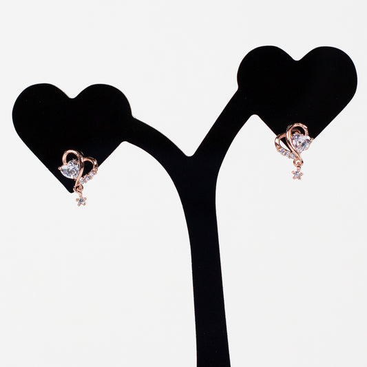 Rosegold-toned Knotted Heart