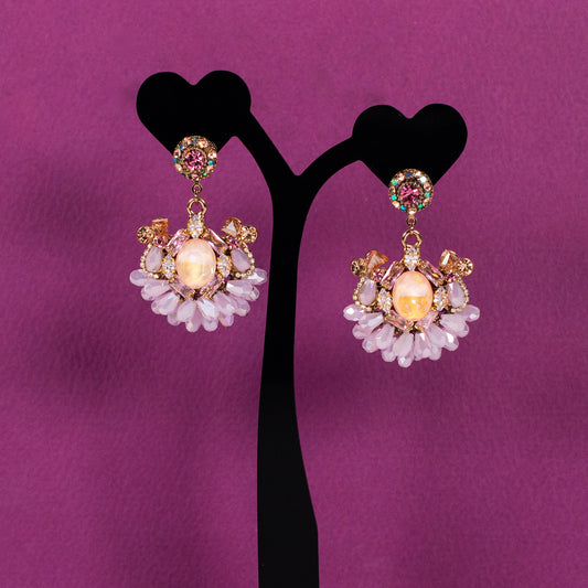 Pink Chandelier Earrings