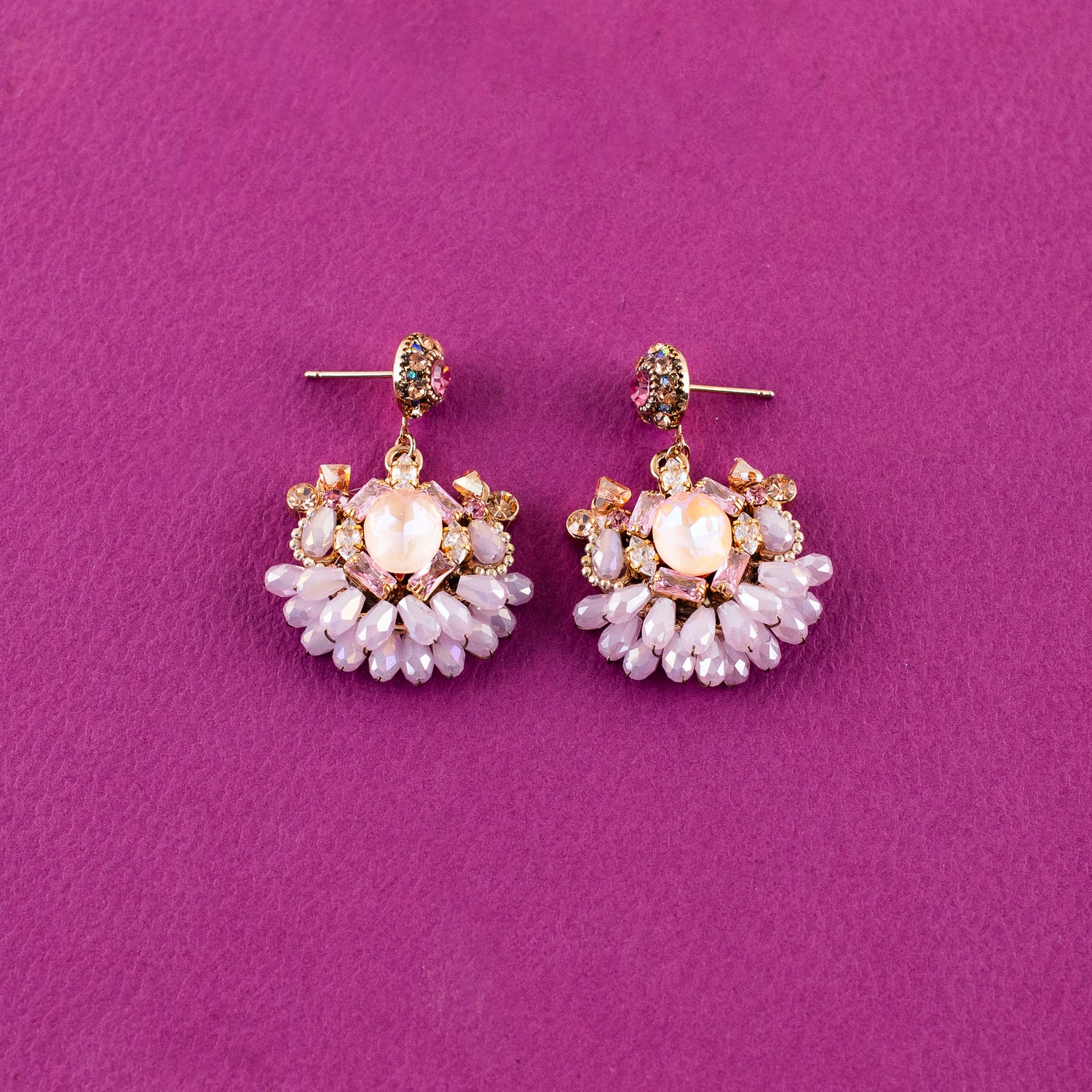 Pink Chandelier Earrings