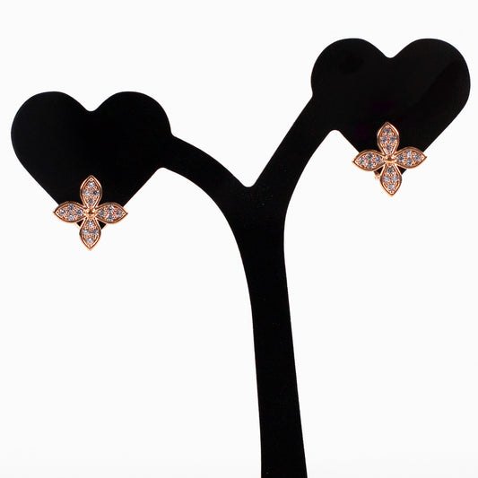 Rosegold-toned Flower in Bloom Earrings