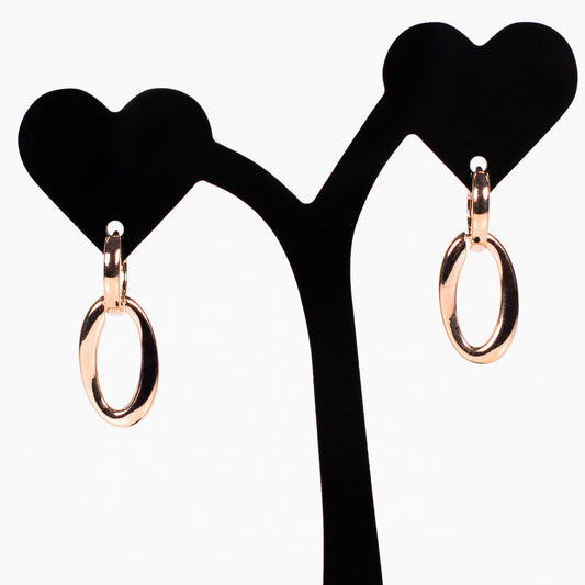 Rosegold-toned Halo Earrings