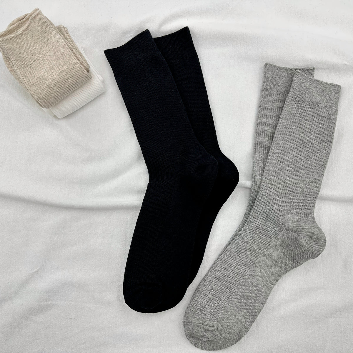 Slim Ribbed Crew Socks | Men’s Calf